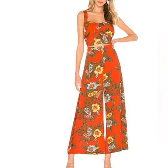 Free People Blue Horizon Set in Orange size 0 - Picture 1 of 8